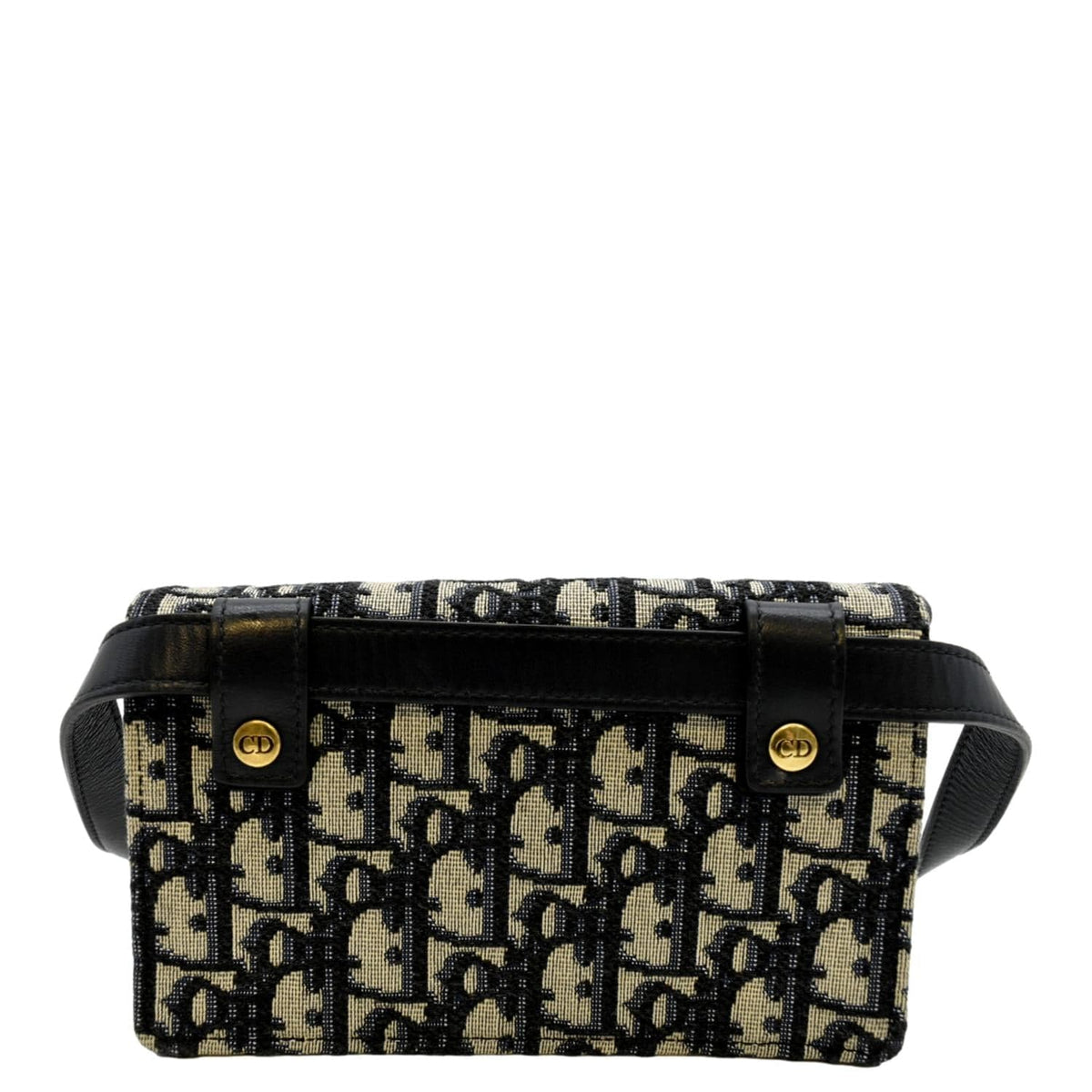 CHRISTIAN DIOR Saddle Oblique Canvas Belt Bag Navy Blue Rovelle Bags