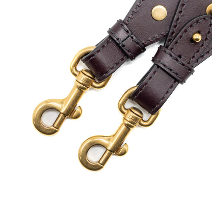 Dior Shoulder strap oblique canvas / calfskin red Rovelle Bags
