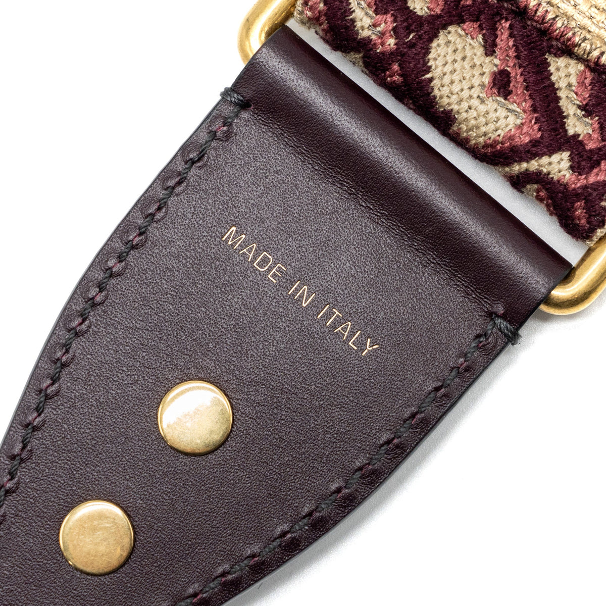 Dior Shoulder strap oblique canvas / calfskin red Rovelle Bags