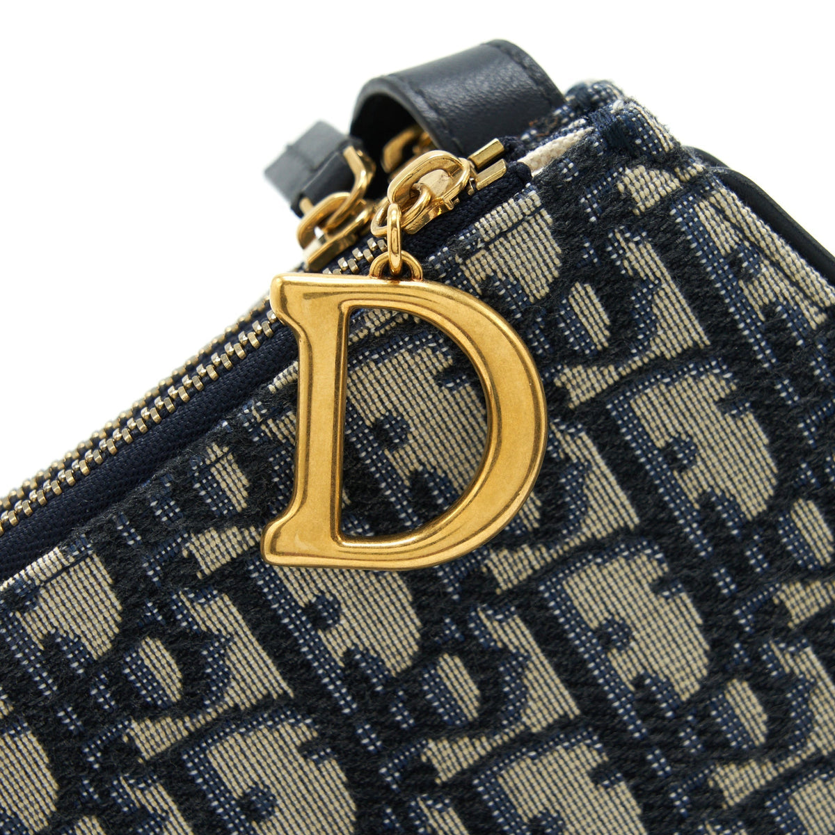 Dior Saddle Pouch Blue Oblique Canvas Rovelle Bags