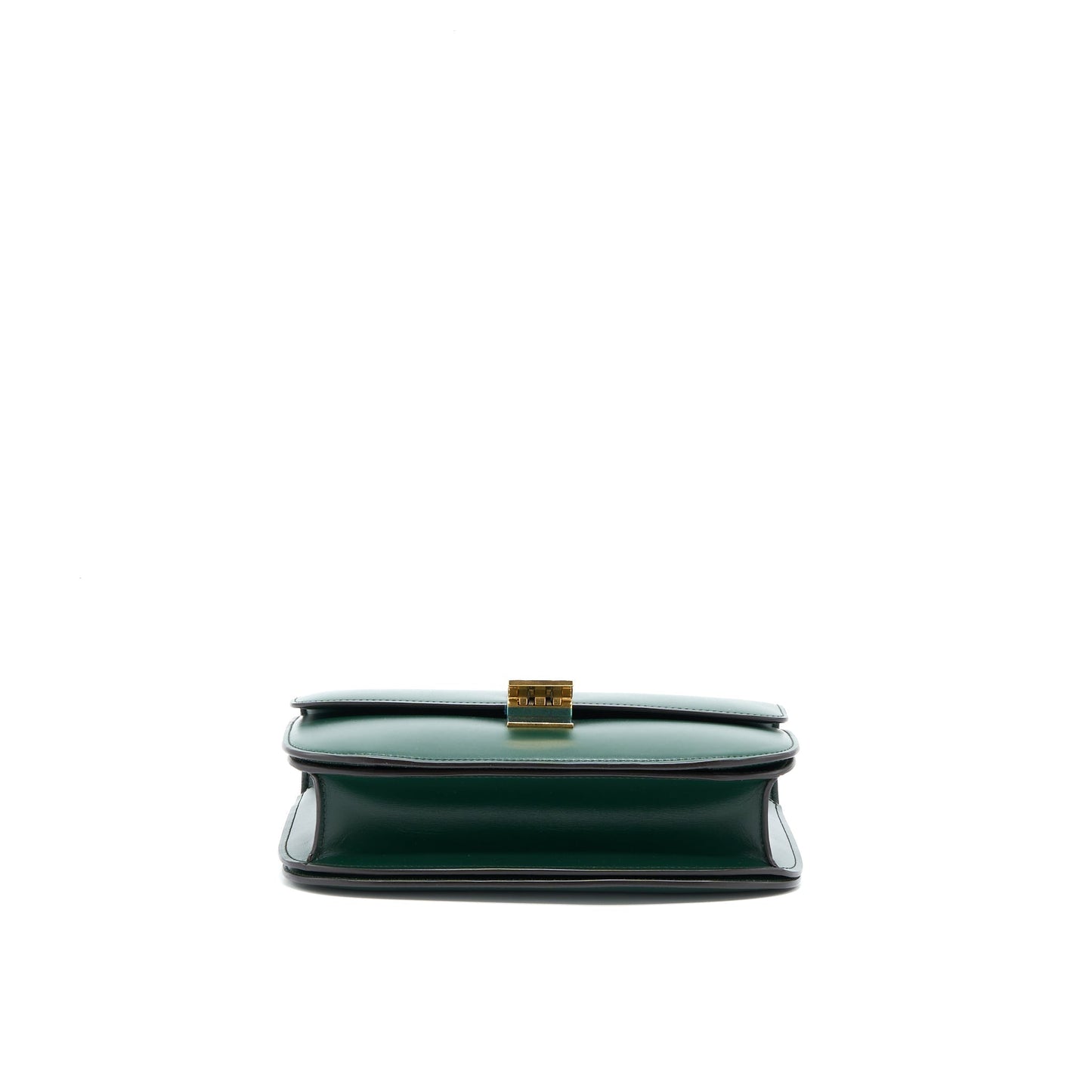 Celine Medium Classic Box Purse Calfskin Green