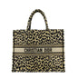 CHRISTIAN DIOR Leopard Medium Book Mizza Embroidered Tote Bag Beige Rovelle Bags