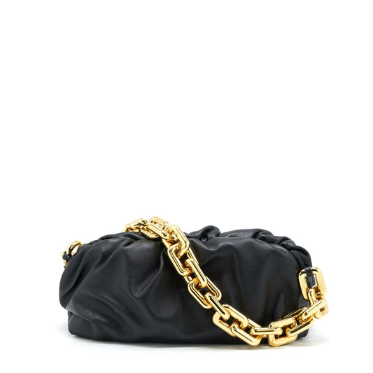 Bottega Veneta Chain Pouch Calfskin Black