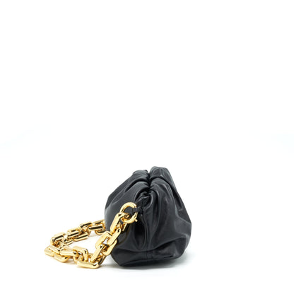 Bottega Veneta Chain Pouch Calfskin Black