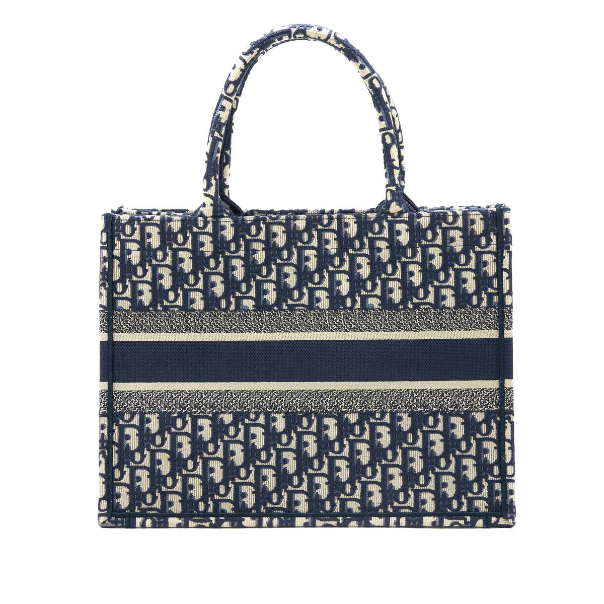 Dior Medium Book Tote Blue Oblique Embroidery Rovelle Bags