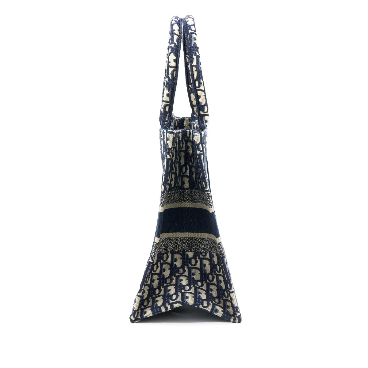 Dior Medium Book Tote Blue Oblique Embroidery Rovelle Bags