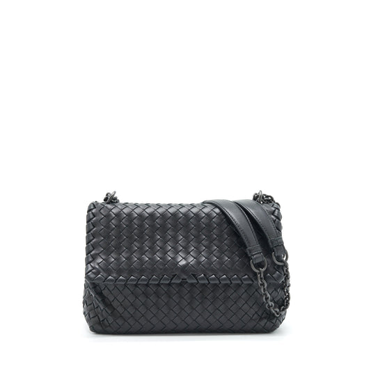 Bottega Veneta Olympia Purse Black With Black Hardware