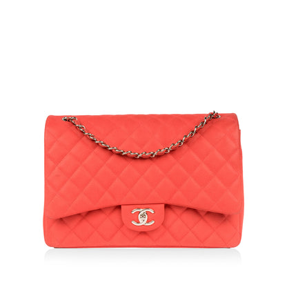 Chanel Matte Coral Maxi Flap Bag Rovelle Bags