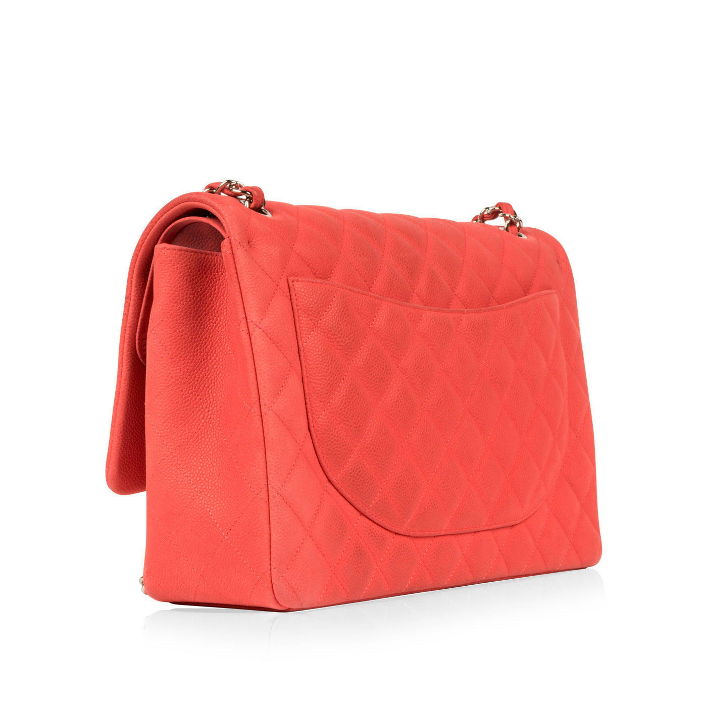 Chanel Matte Coral Maxi Flap Bag Rovelle Bags