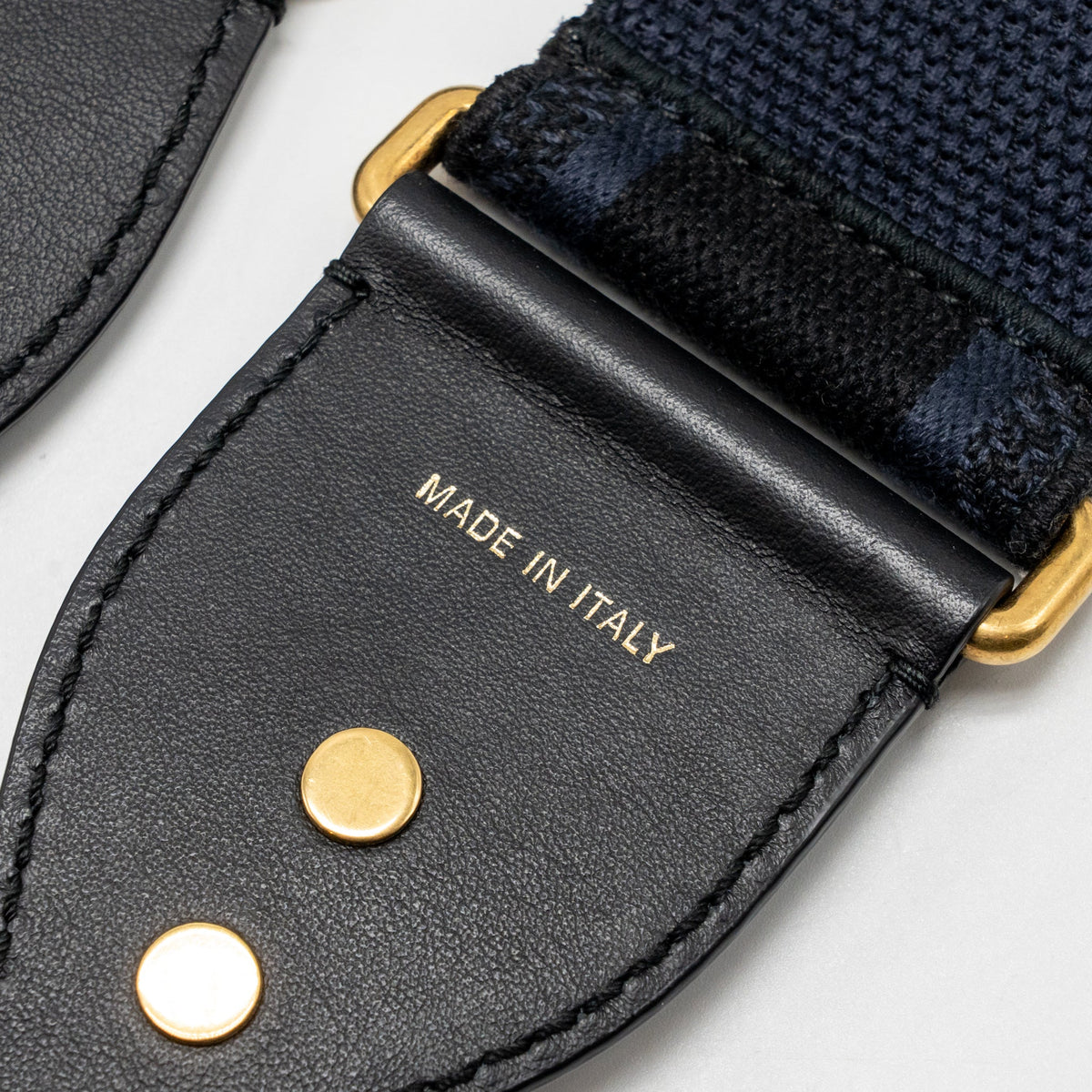 Dior Shoulder strap fabric / leather dark blue / black Rovelle Bags