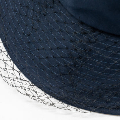 Dior Size 57 Teddy-D Brim Bucket Hat with Veil Blue Rovelle Bags