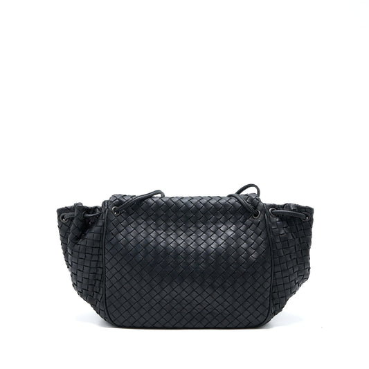 Bottega Veneta Intrecciato Flap Purse Black