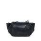 Bottega Veneta Intrecciato Flap Purse Black