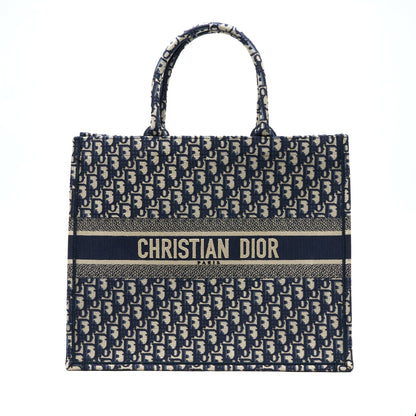 Dior Large Book Tote Blue Oblique Jacquard Rovelle Bags