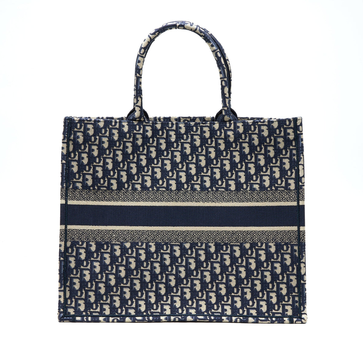 Dior Large Book Tote Blue Oblique Jacquard Rovelle Bags