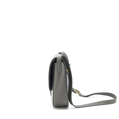 Luxury CELINE Trotteur Bag Large Grained Calfskin Grey