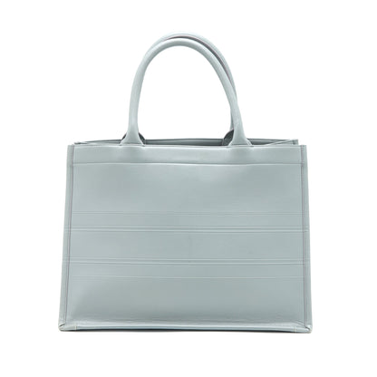 Dior Medium Book Tote Embossed Calfskin Grey Rovelle Bags