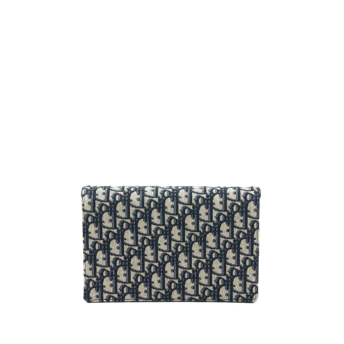 Dior Saddle Pouch With Chain Blue Dior Oblique Jacquard Rovelle Bags