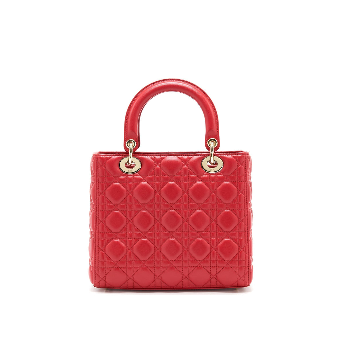 Dior Medium Lady Dior Tote Purse Red Rovelle Bags