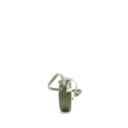 Celine Crossbody Oval Purse Calfskin Olive Green