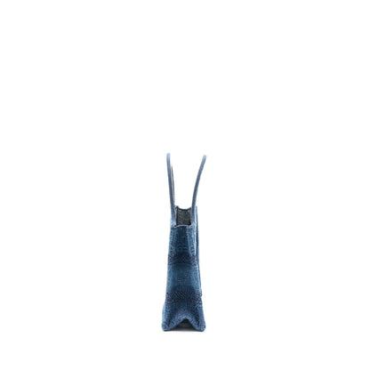 Dior Mini Book Tote Denim Blue Oblique Rovelle Bags