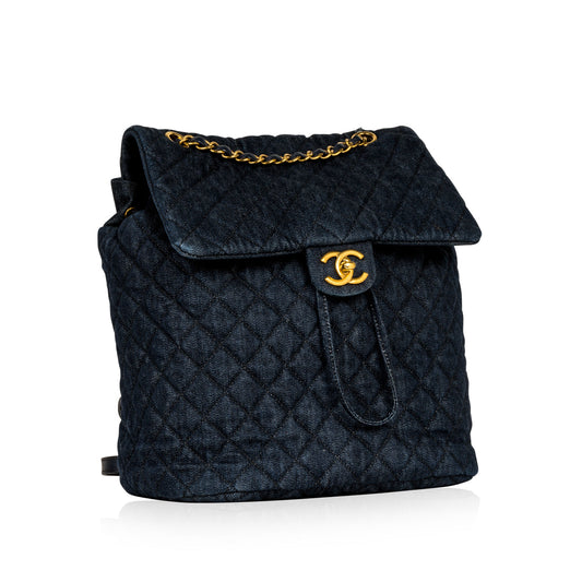 Chanel Timeless Quilted Gold Backpack Rovelle Bags
