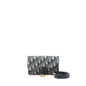Dior Saddle Belt Pouch Blue Oblique Jacquard Brushed Rovelle Bags