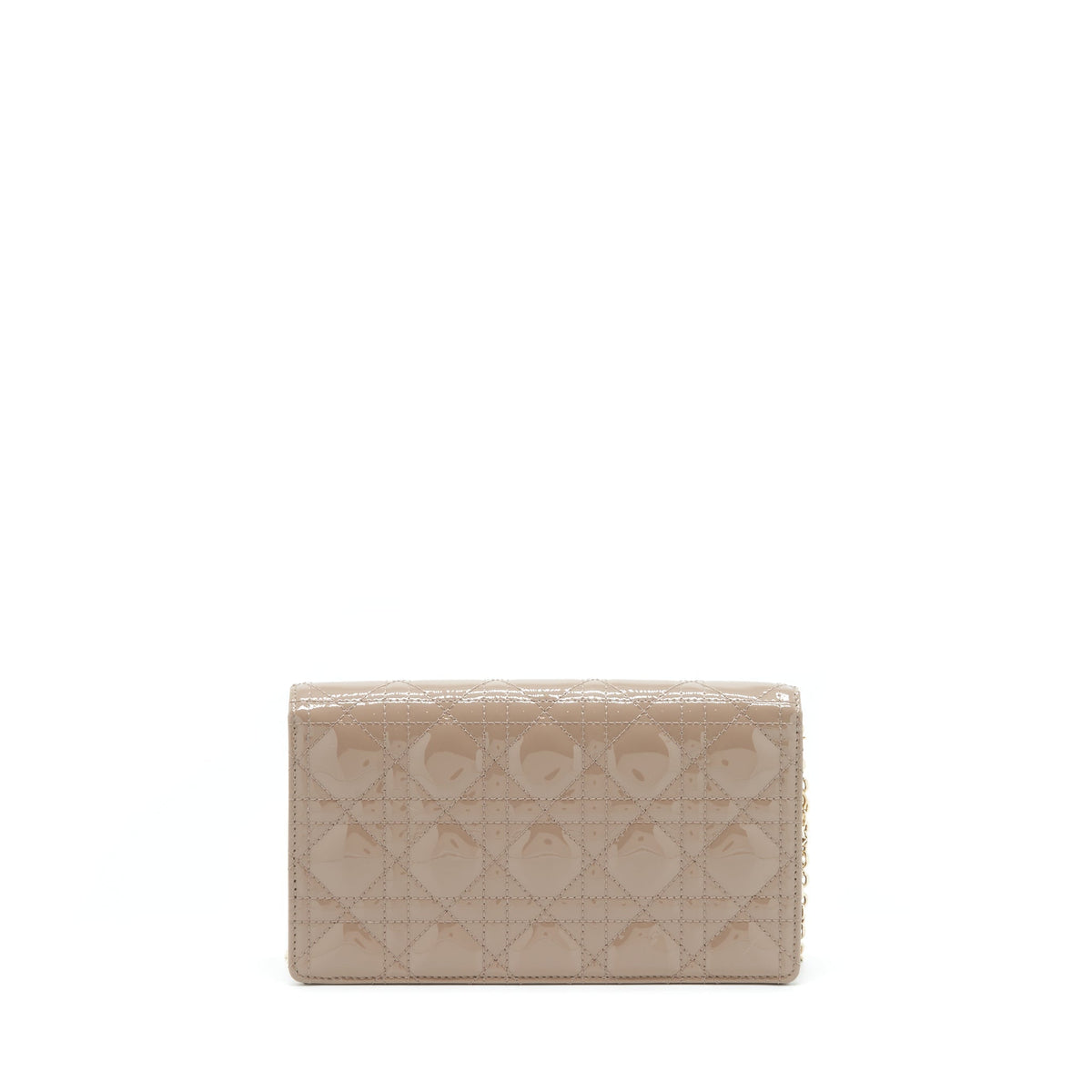 Dior Lady Dior Pouch Patent Calfskin Warm Taupe Rovelle Bags