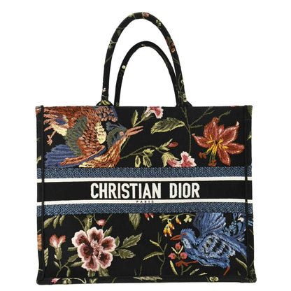 CHRISTIAN DIOR Book Embroidery Canvas Tote Bag Multicolor Rovelle Bags