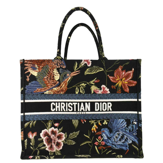 CHRISTIAN DIOR Book Embroidery Canvas Tote Bag Multicolor Rovelle Bags
