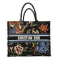 CHRISTIAN DIOR Book Embroidery Canvas Tote Bag Multicolor Rovelle Bags