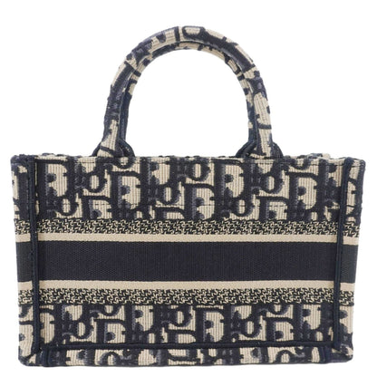 CHRISTIAN DIOR Book Mini Oblique Embroidery Canvas Shoulder Bag Blue Rovelle Bags