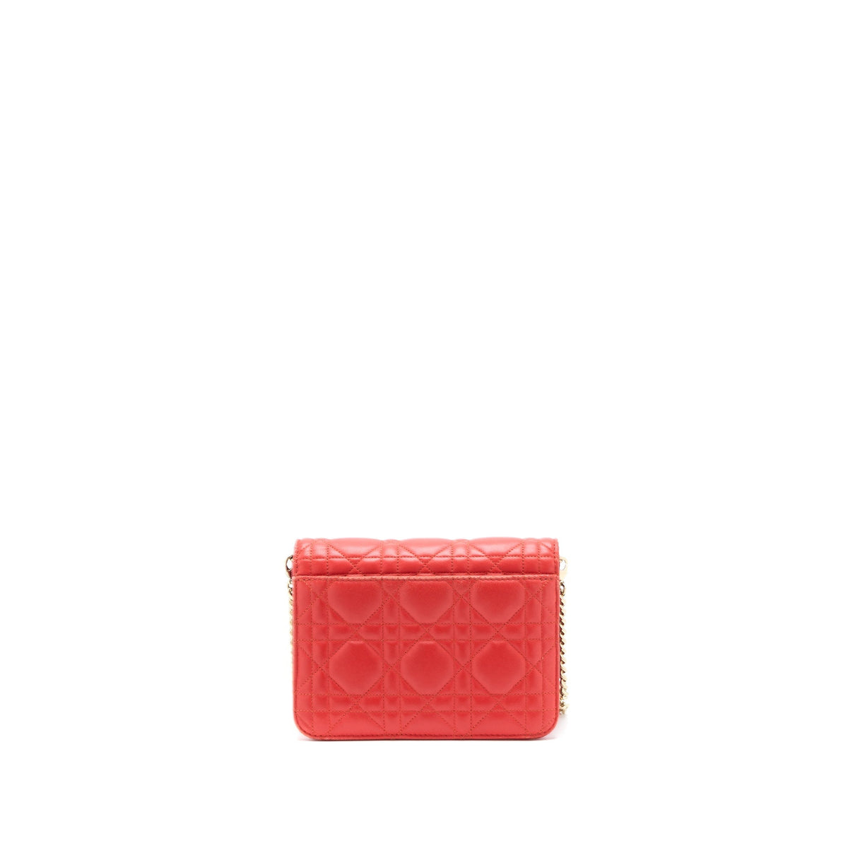 Dior Miss Dior Wallet on Chain Lambskin Red/Pink Rovelle Bags