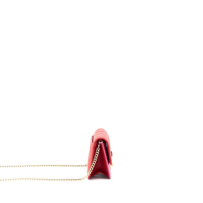 Dior Miss Dior Wallet on Chain Lambskin Red/Pink Rovelle Bags