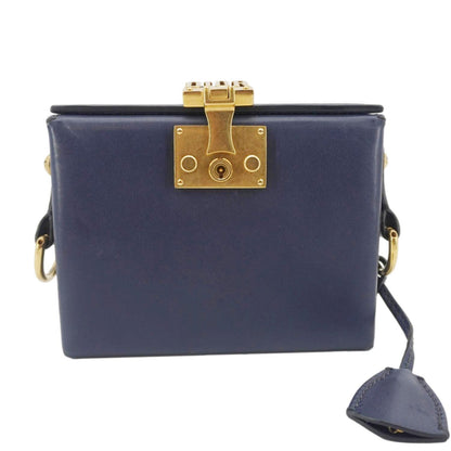 CHRISTIAN DIOR Dior Addict Lockbox Lambskin Leather Crossbody Bag Blue Rovelle Bags