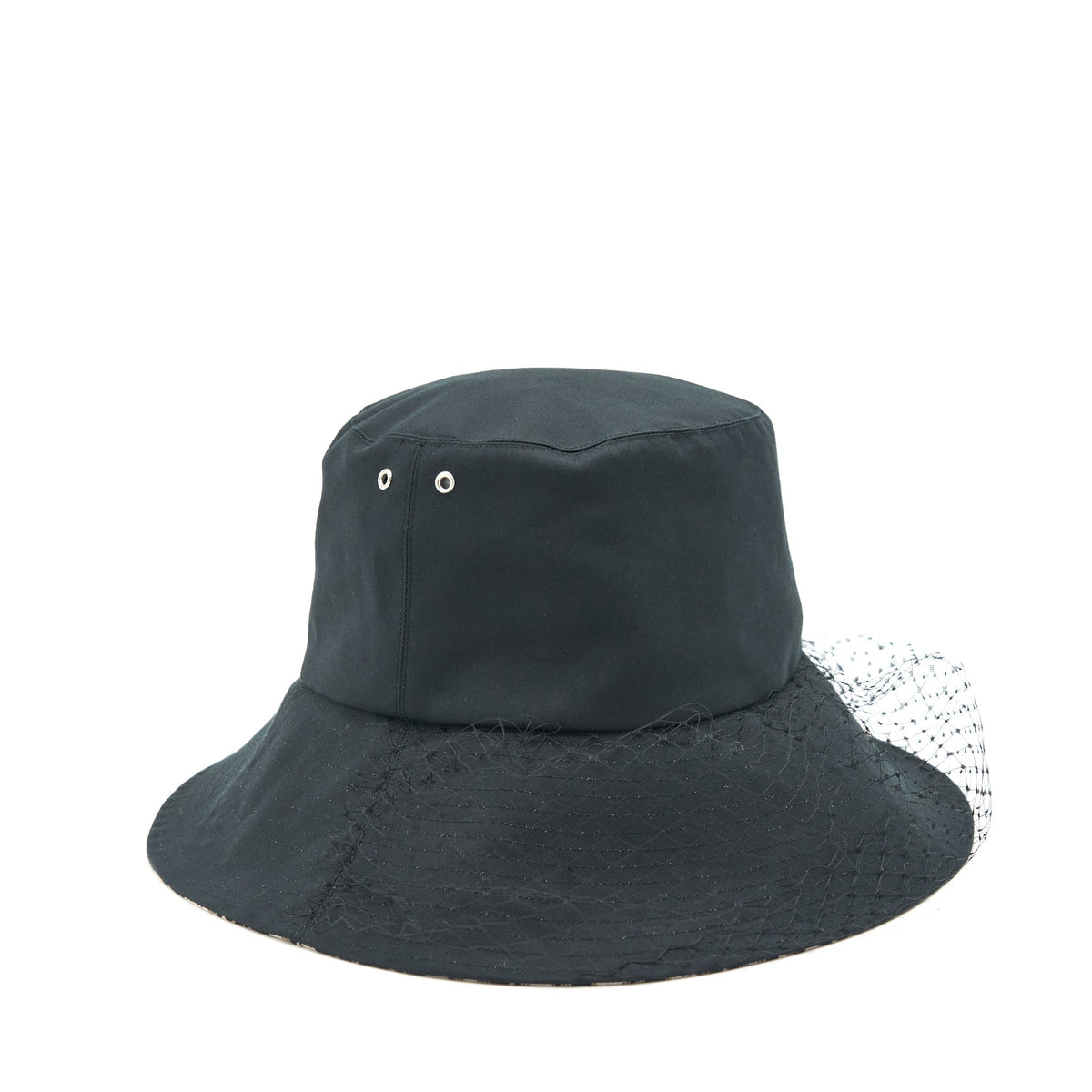 Dior Size 57 Teddy-D Brim Bucket Hat With Veil Rovelle Bags
