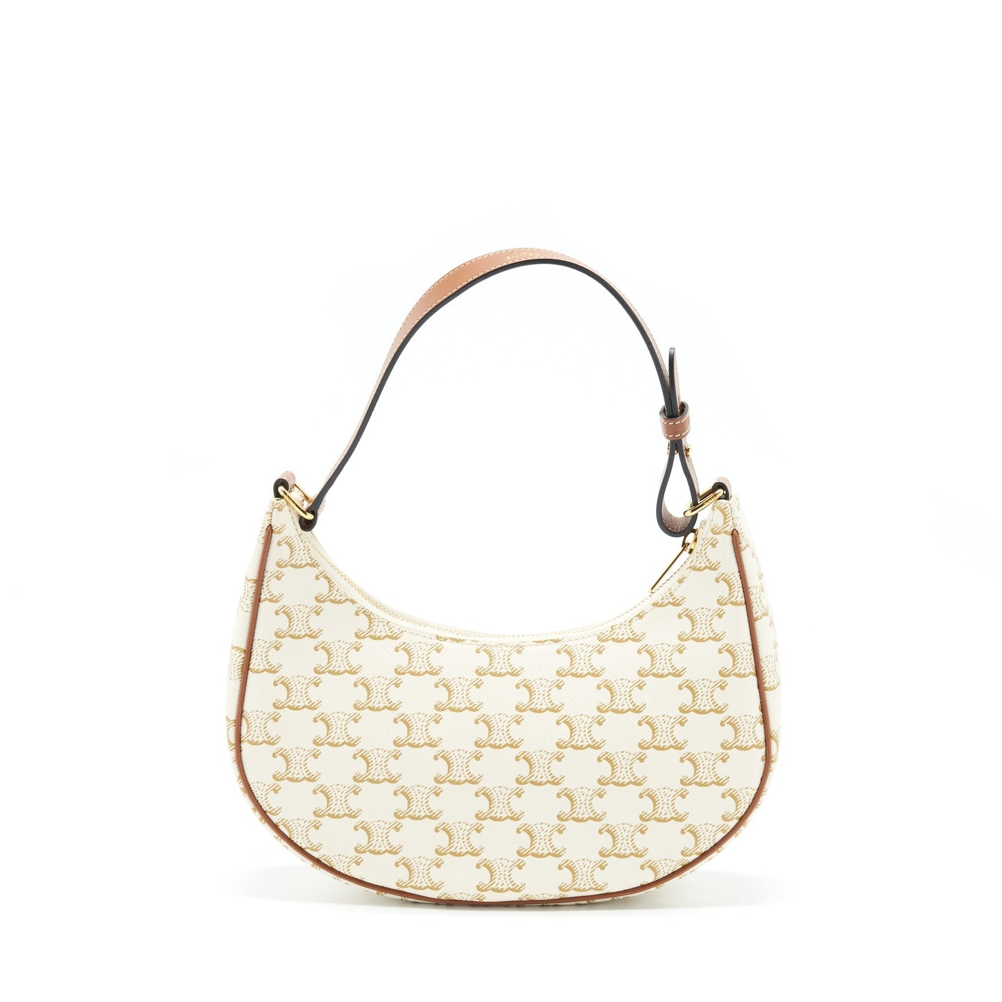 Celine Ava Purse Triomphe Canvas And Leather White