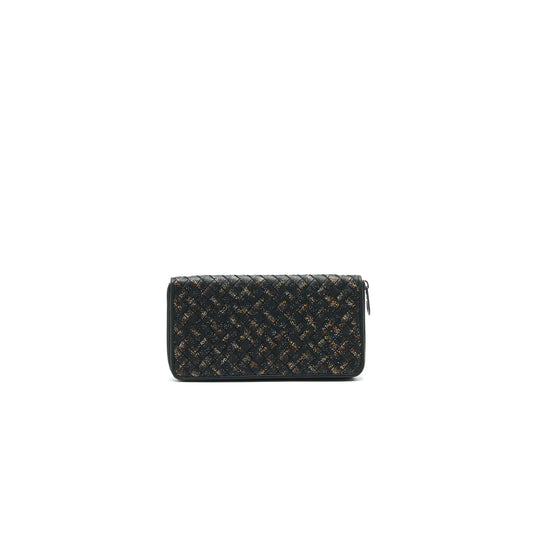 BOTTEGA VENETA -AROUND WALLET BLACK