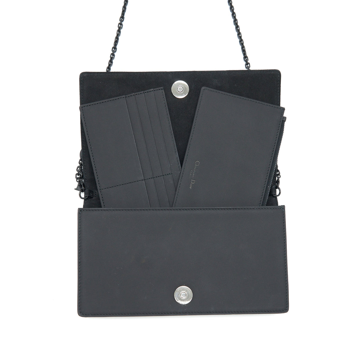 Dior Lady Dior Pouch Ultramatte Cannage Calfskin Black Hardware Rovelle Bags