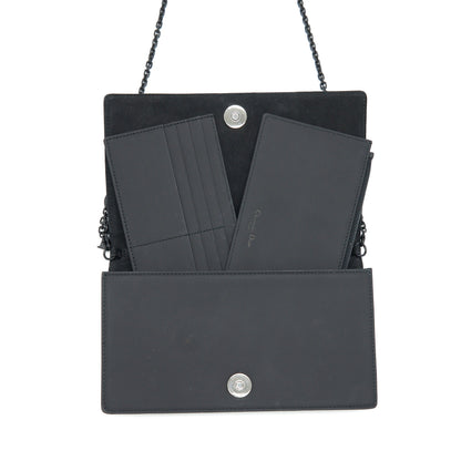 Dior Lady Dior Pouch Ultramatte Cannage Calfskin Black Hardware Rovelle Bags