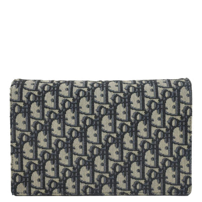 CHRISTIAN DIOR Saddle Oblique Jacquard Pouch Crossbody Bag Navy Blue Rovelle Bags