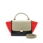 Celine Small Trapeze Purse Multi Color Grey/ Black/ Orange