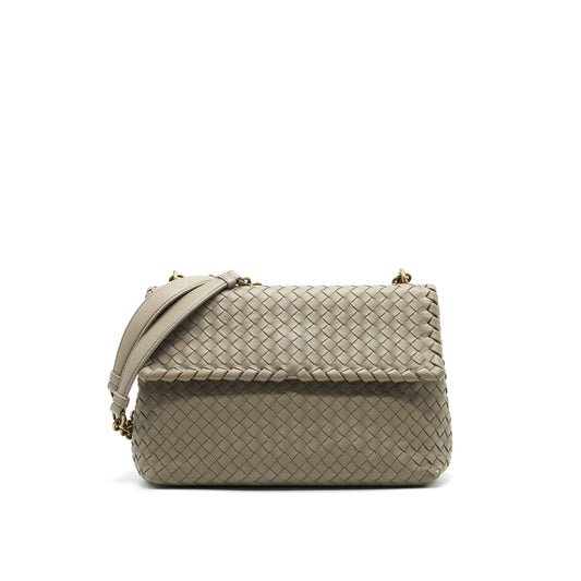 Bottega Veneta Large Olympia Purse Grey