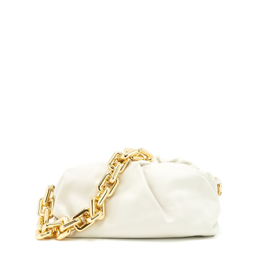 Bottega Veneta Chain Pouch Purse White