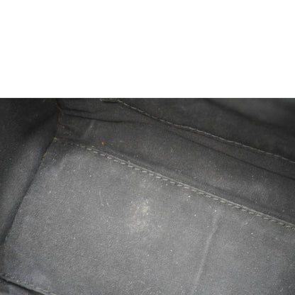 CELINE Luggage Calfskin Leather Tote Shoulder Bag Black