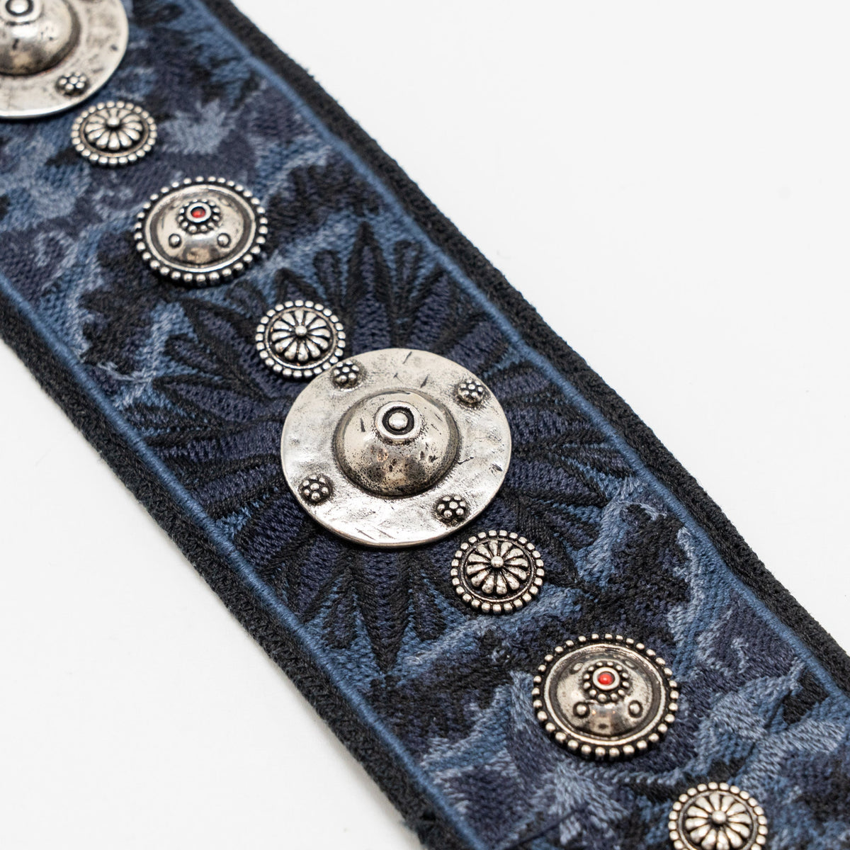 Dior Miscellaneous Studded Shoulder Strap Blue with Multicolour Hardware Rovelle Bags