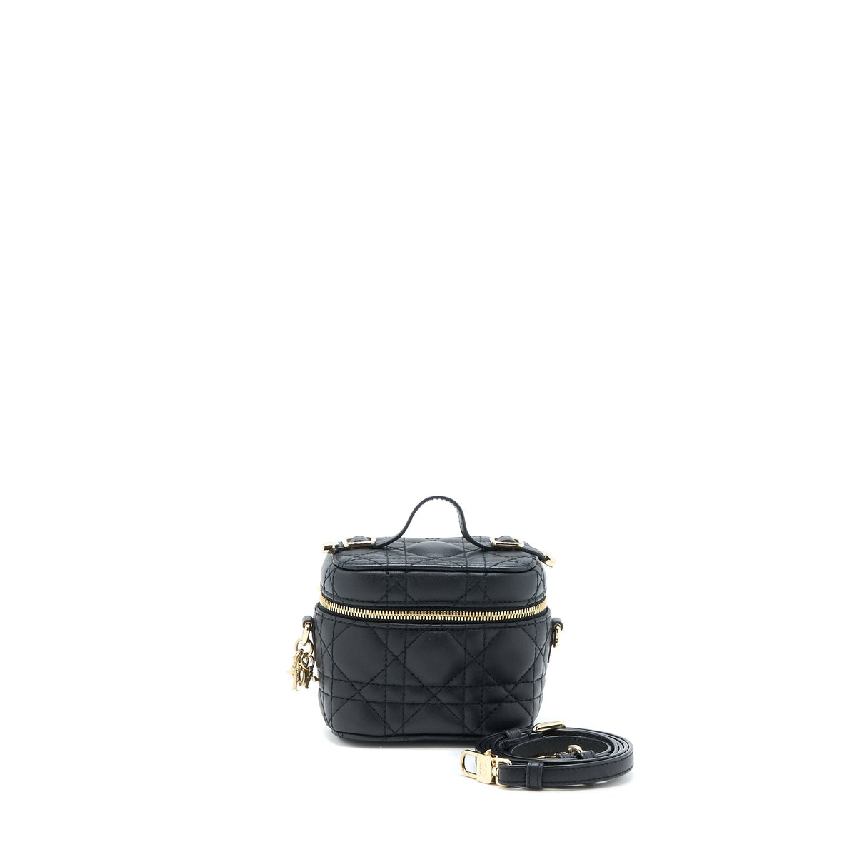Dior Micro Lady Dior Vanity Case Lambskin Black Rovelle Bags