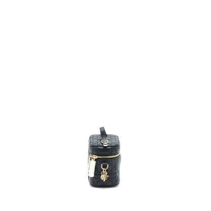 Dior Micro Lady Dior Vanity Case Lambskin Black Rovelle Bags