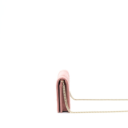 Dior Diorma Wallet On Chain Velvet Pink Rovelle Bags