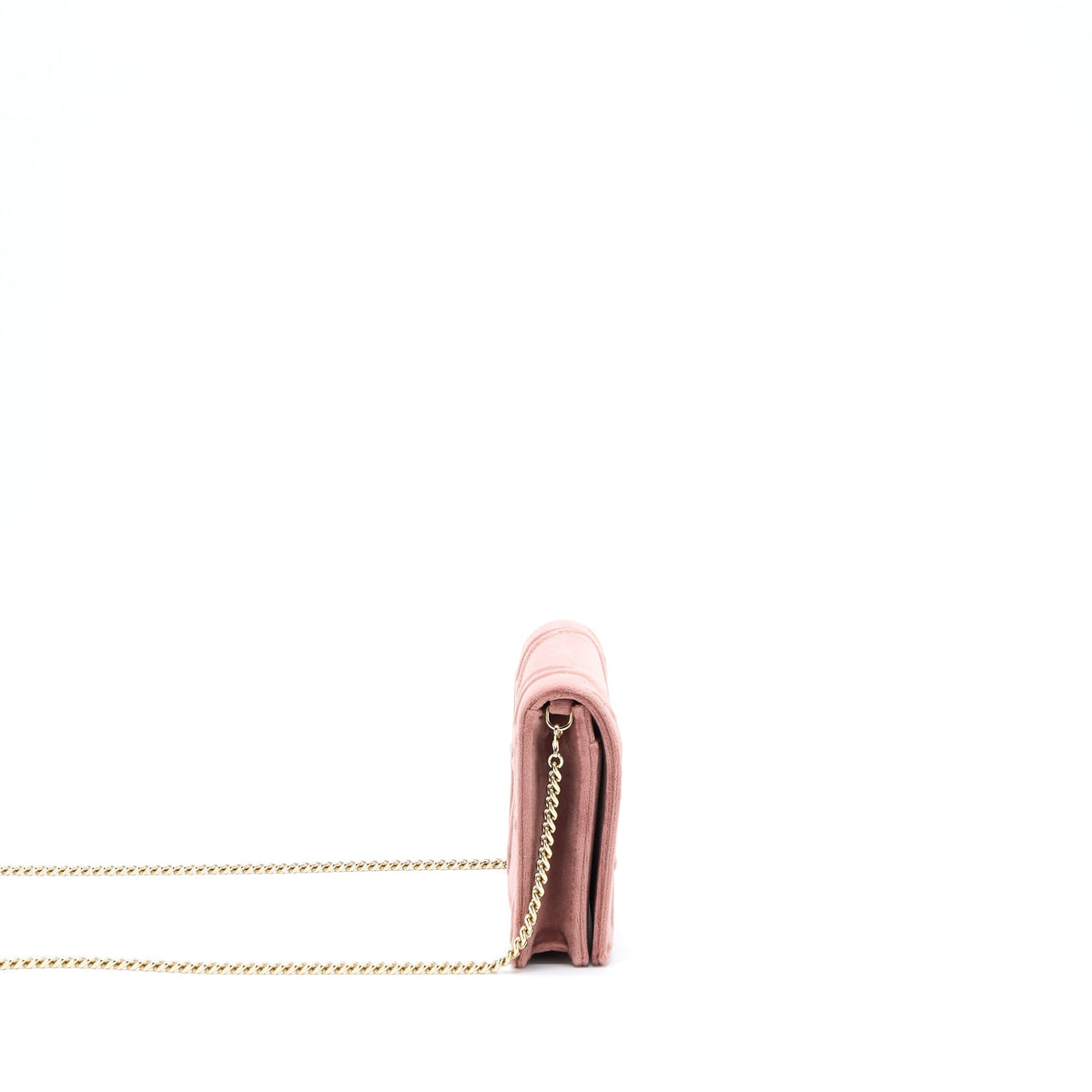 Dior Diorma Wallet On Chain Velvet Pink Rovelle Bags